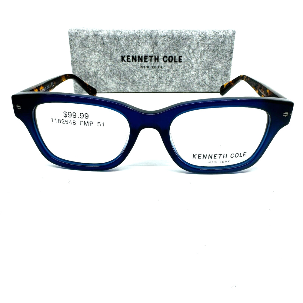 NEW Kenneth Cole Reaction‎ KC0237-3-090-51 Blue Havana Eyeglasses H11973